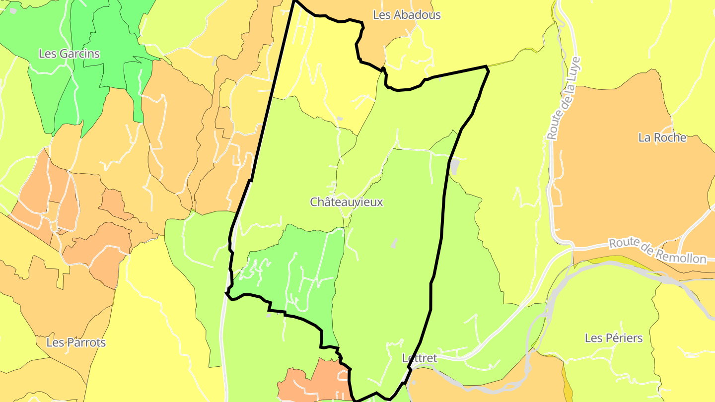 Carte des prix de l'immobilier Châteauvieux