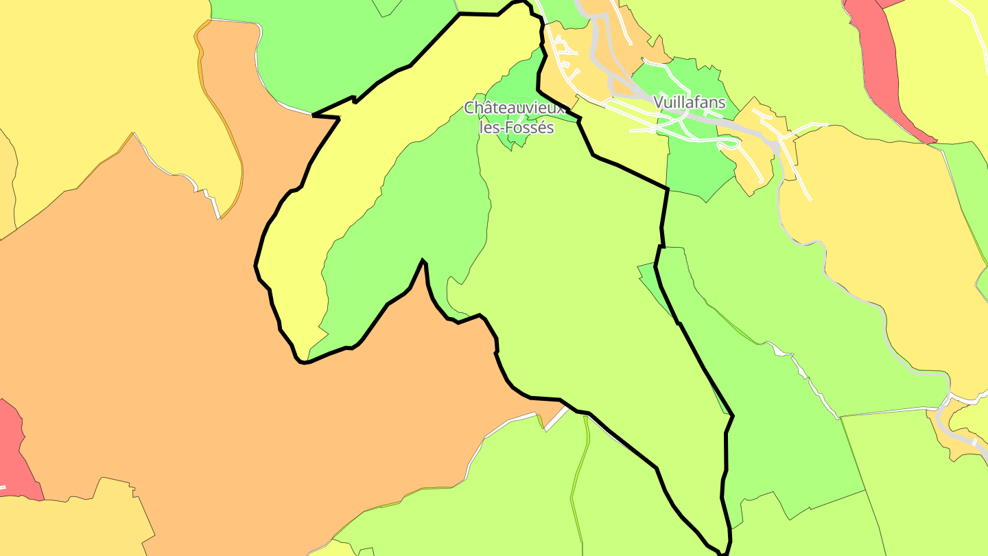 Carte des prix de l'immobilier Châteauvieux-les-Fossés
