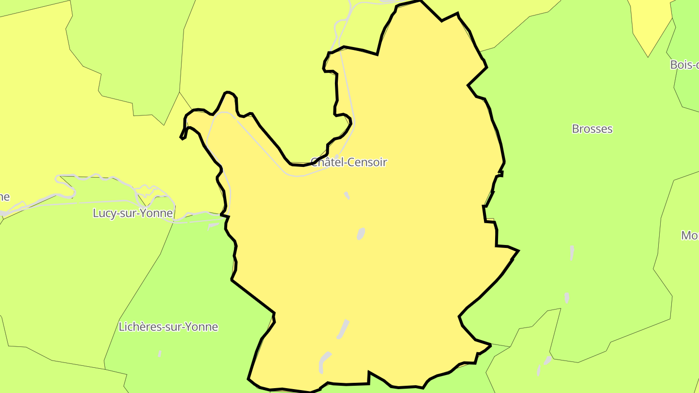Carte des prix de l'immobilier Châtel-Censoir