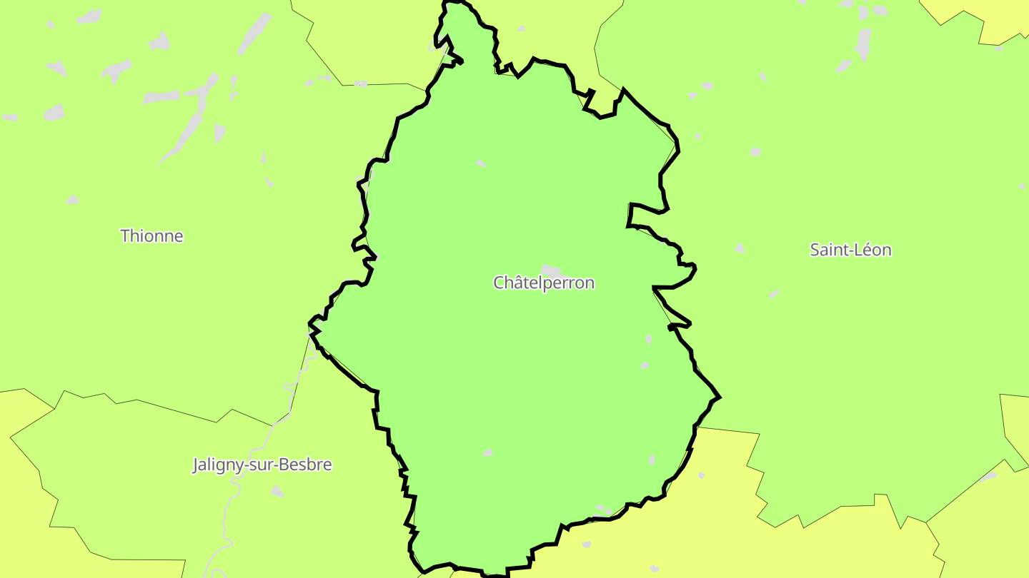 Carte des prix de l'immobilier Châtelperron