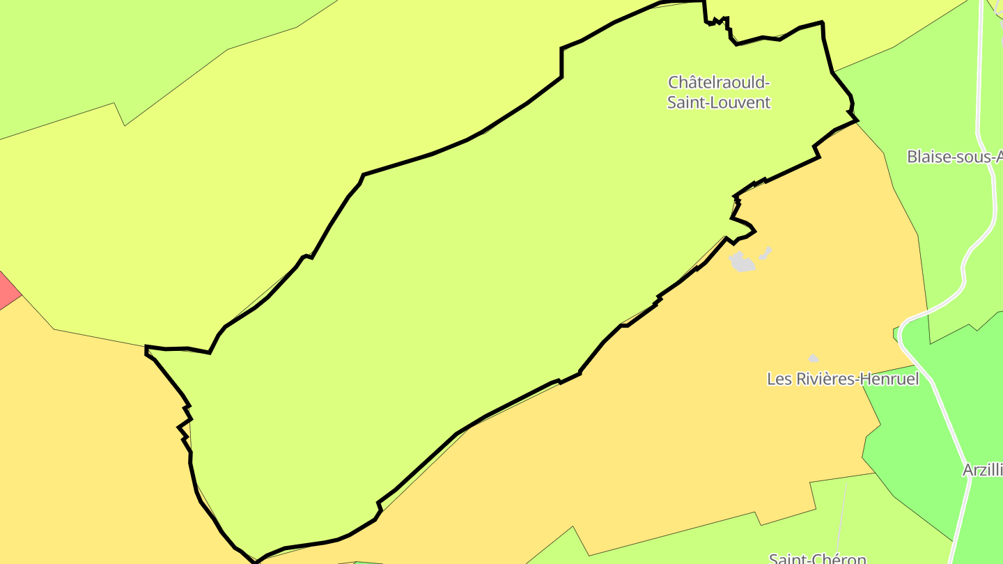 Carte des prix de l'immobilier Châtelraould-Saint-Louvent