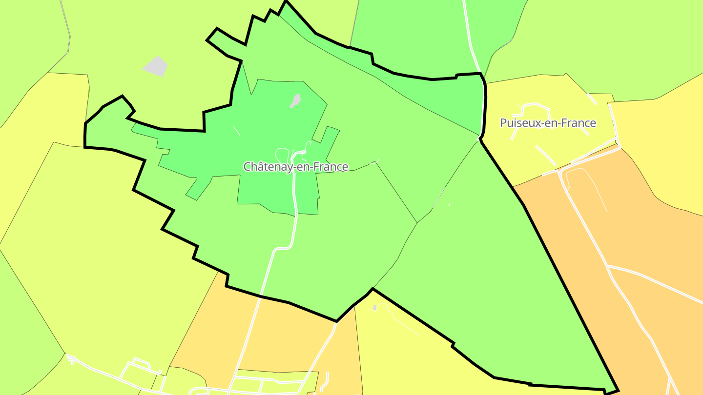 Carte des prix de l'immobilier Châtenay-en-France