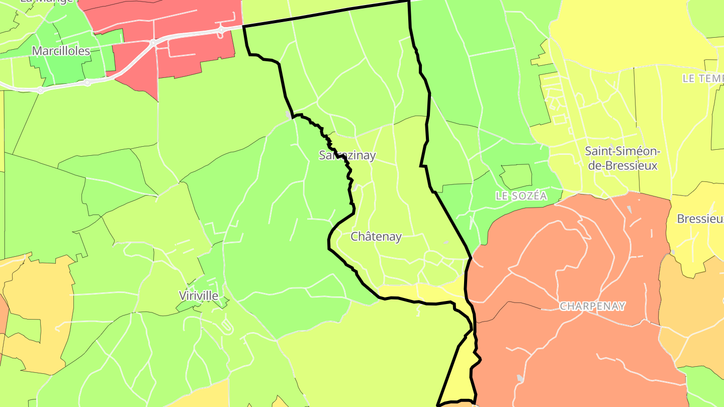 Carte des prix de l'immobilier Châtenay