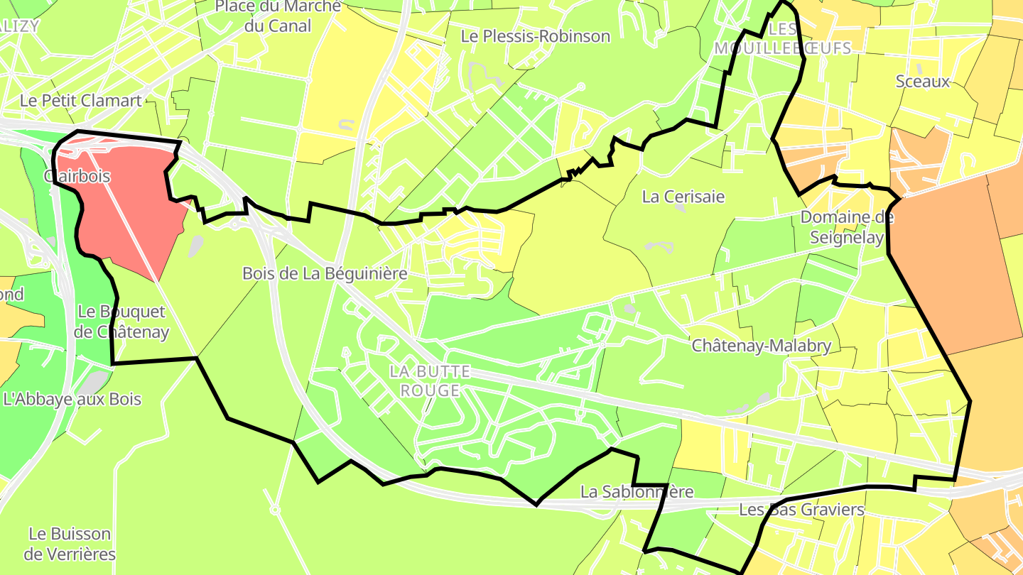 Carte des prix de l'immobilier Châtenay-Malabry