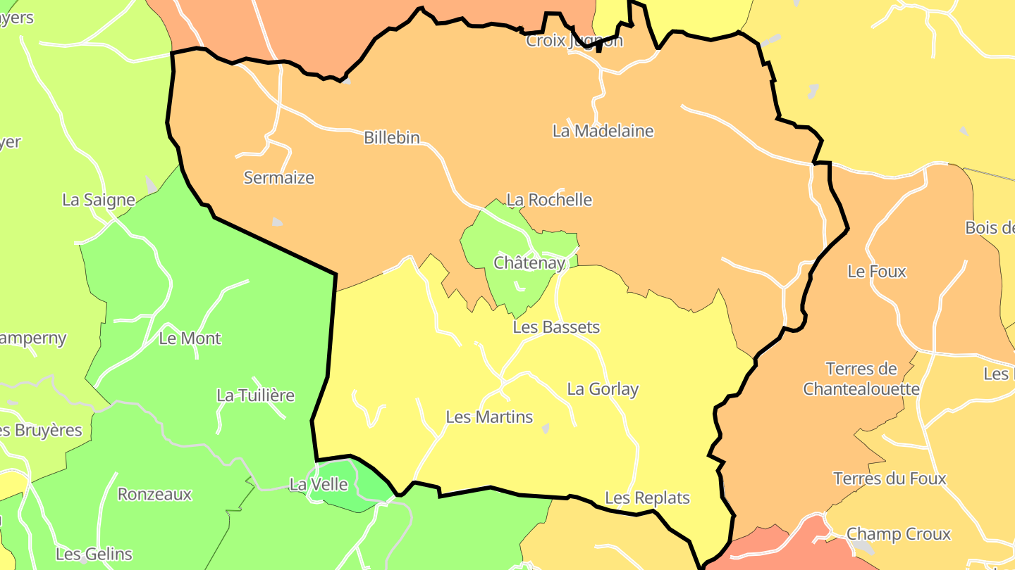 Carte des prix de l'immobilier Châtenay