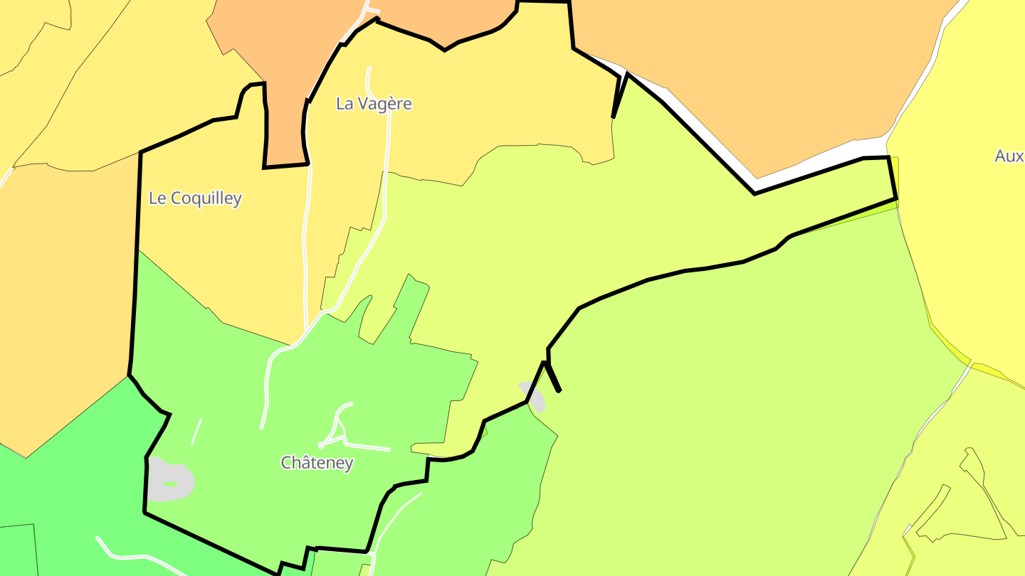Carte des prix de l'immobilier Châteney