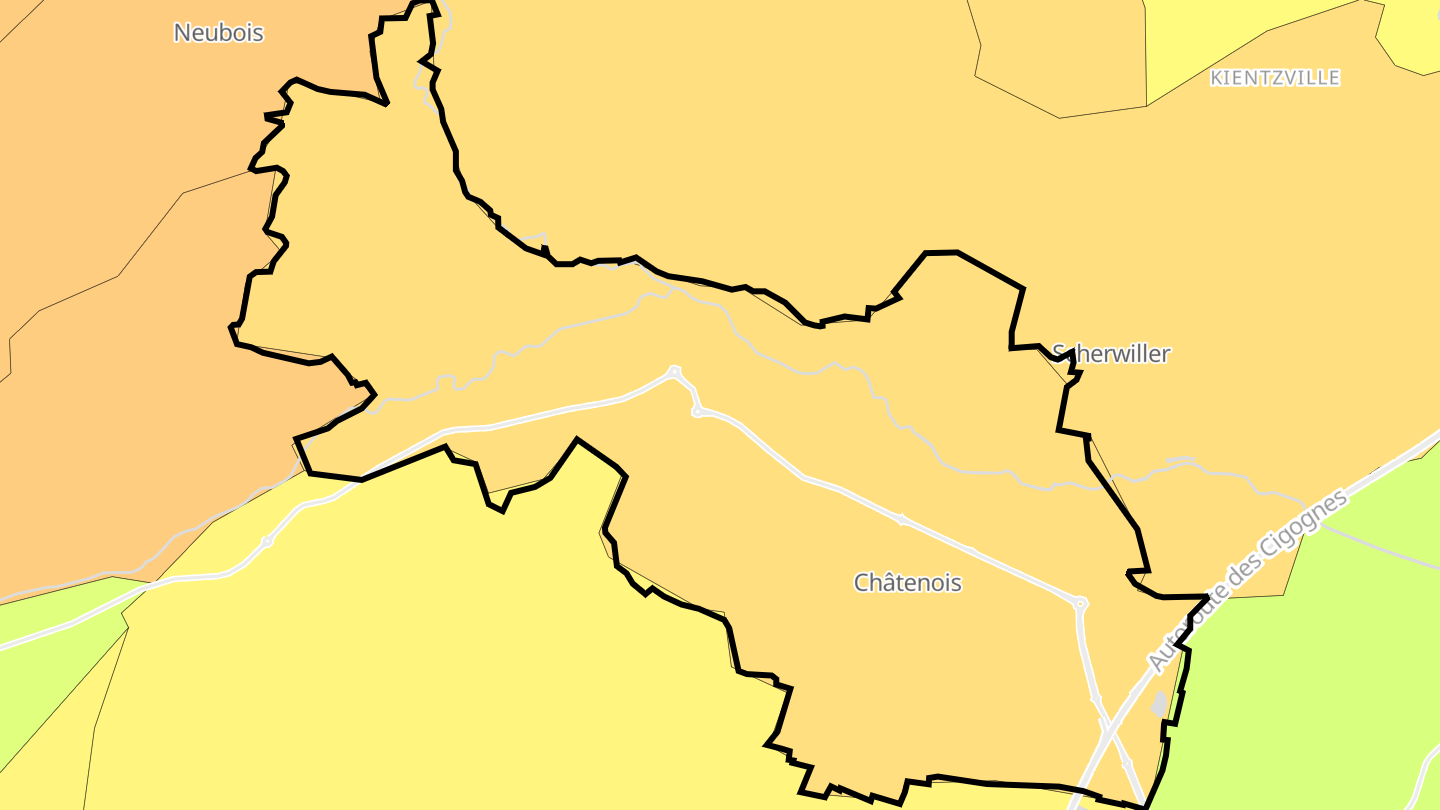 Carte des prix de l'immobilier Châtenois
