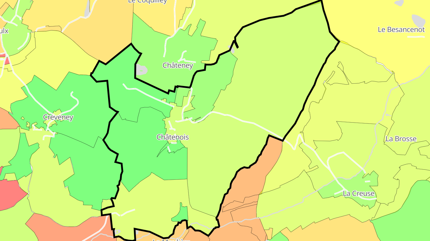 Carte des prix de l'immobilier Châtenois