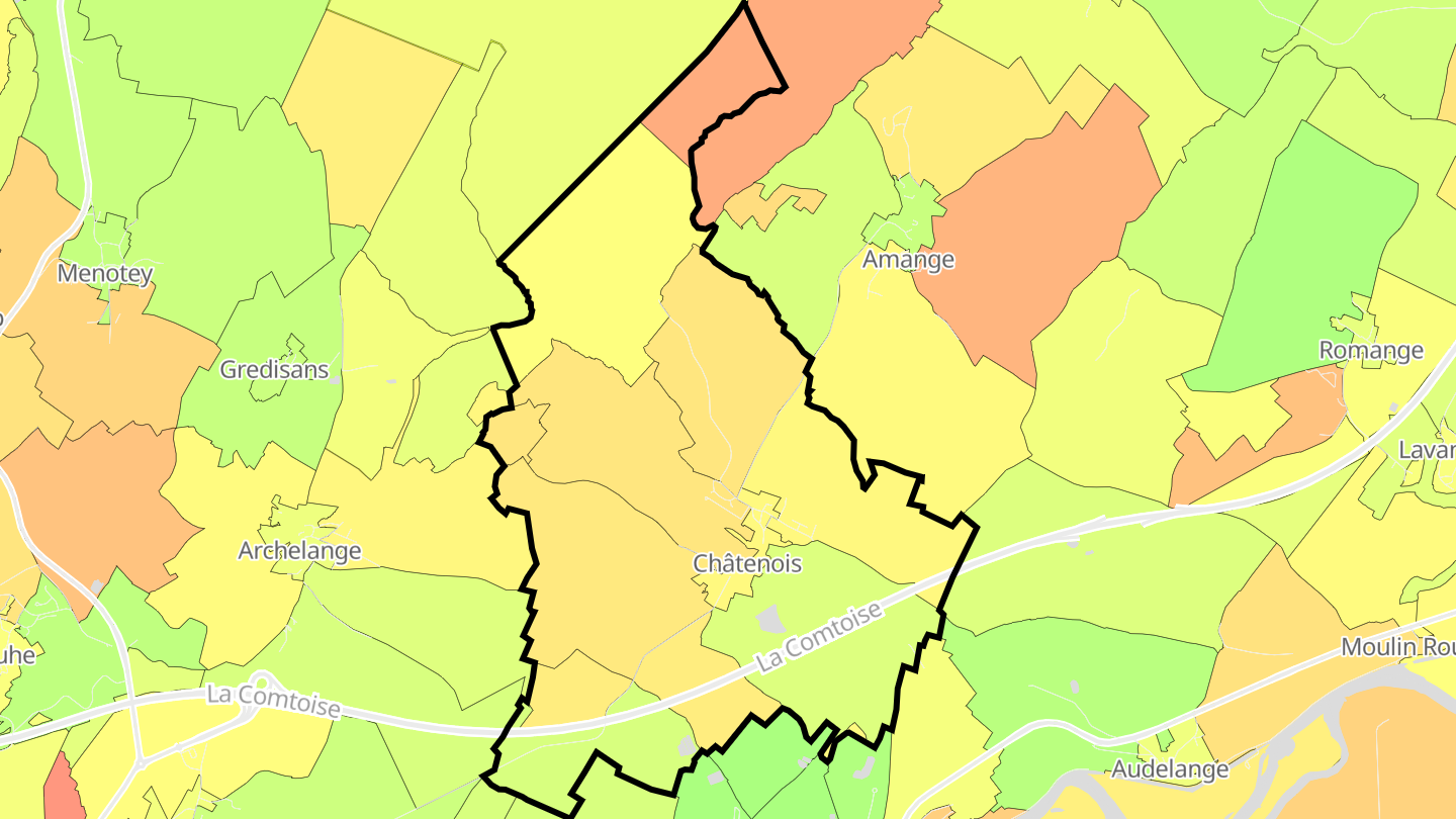 Carte des prix de l'immobilier Châtenois