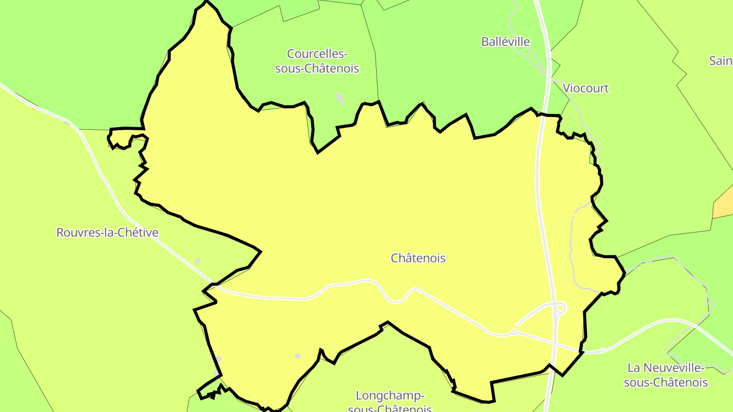 Carte des prix de l'immobilier Châtenois