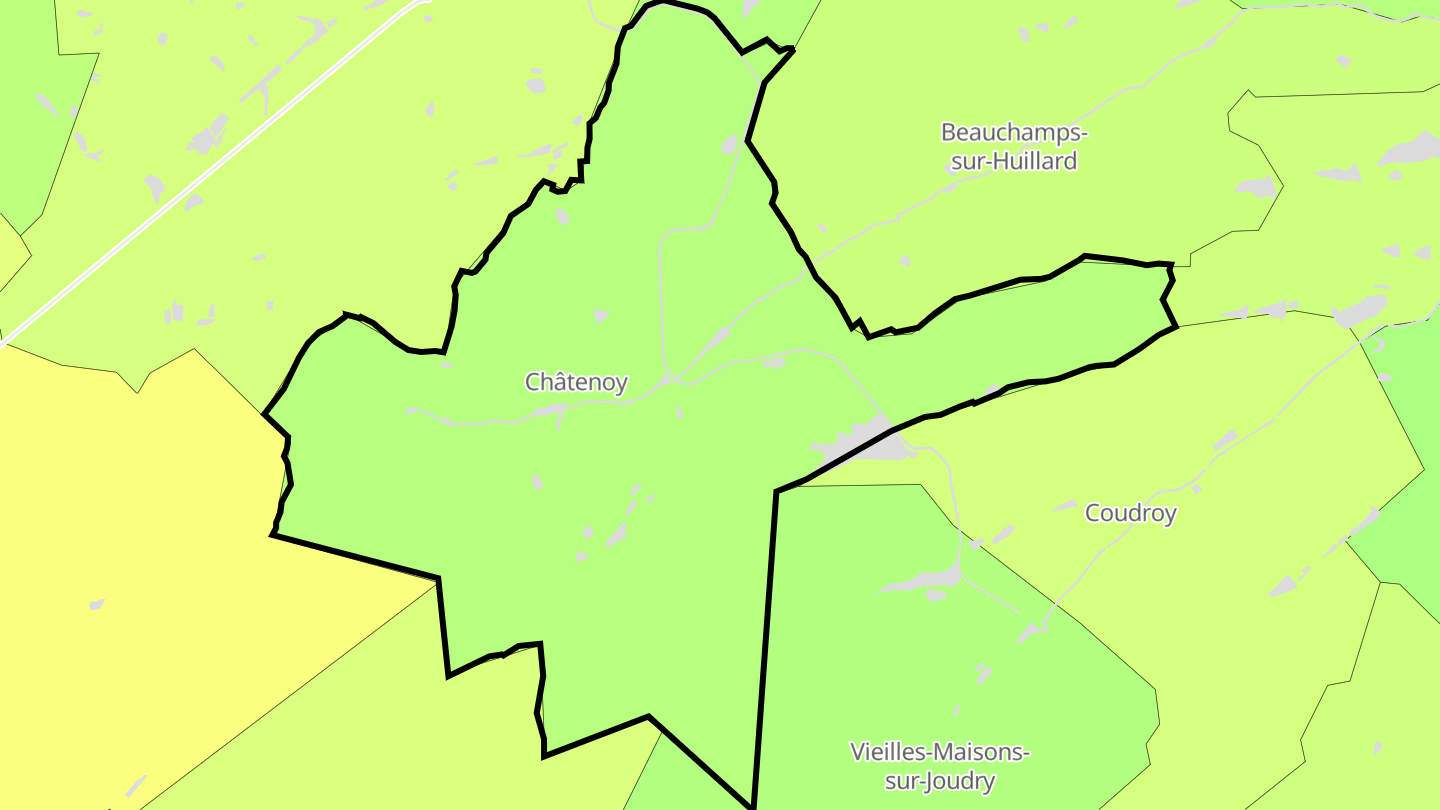 Carte des prix de l'immobilier Châtenoy
