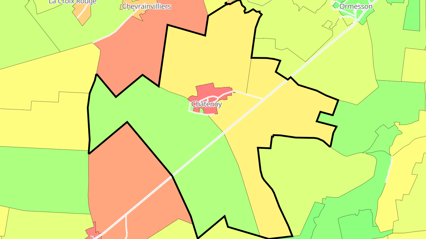 Carte des prix de l'immobilier Châtenoy