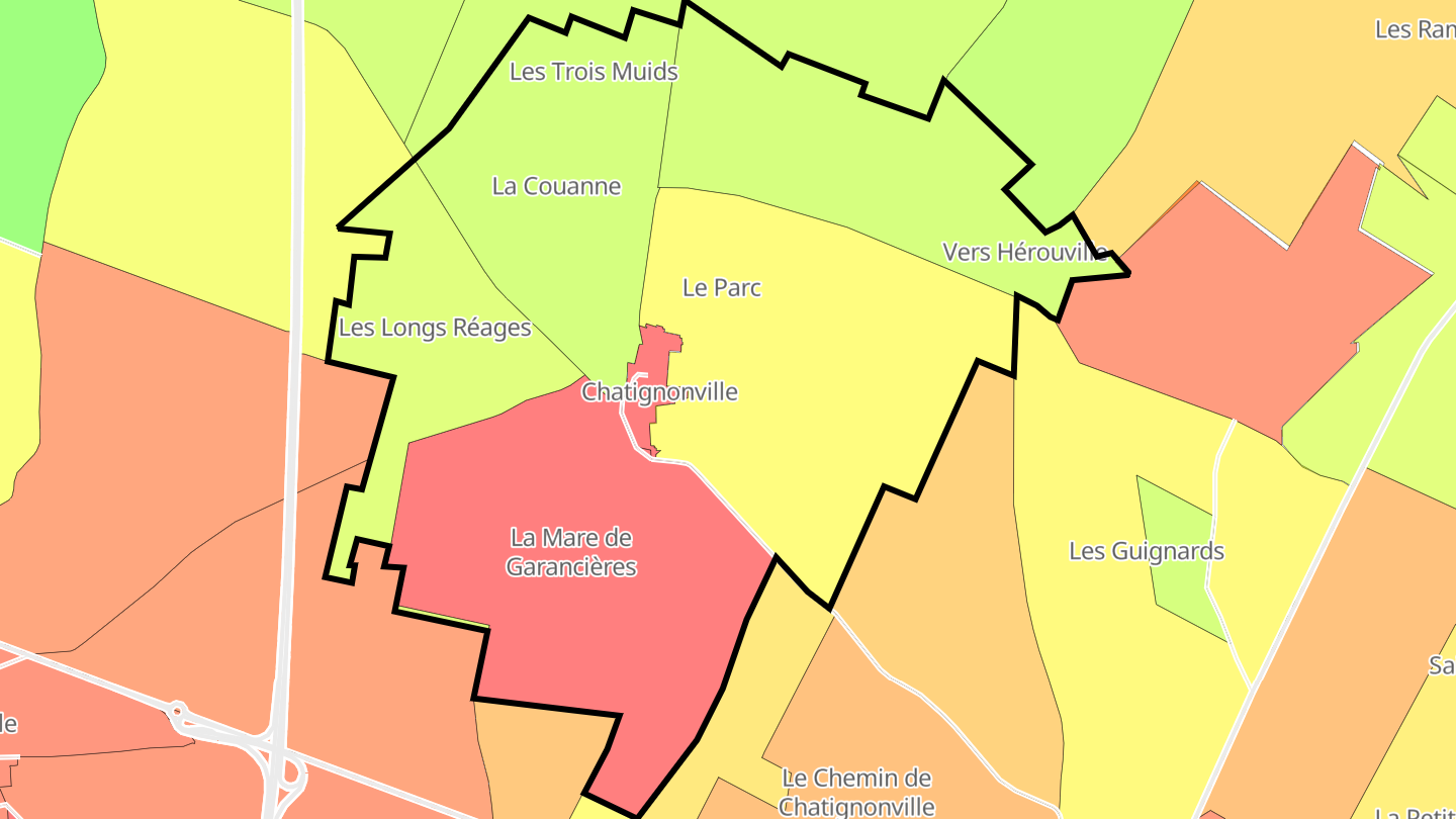 Carte des prix de l'immobilier Chatignonville
