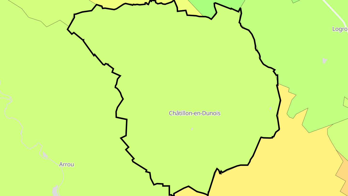 Carte des prix de l'immobilier Châtillon-en-Dunois