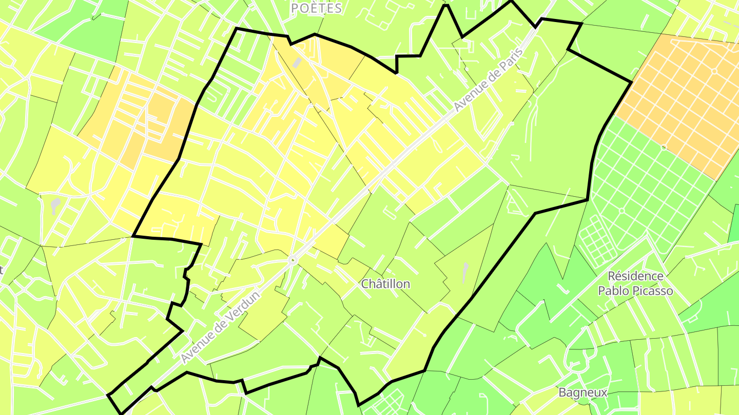 Carte des prix de l'immobilier Châtillon