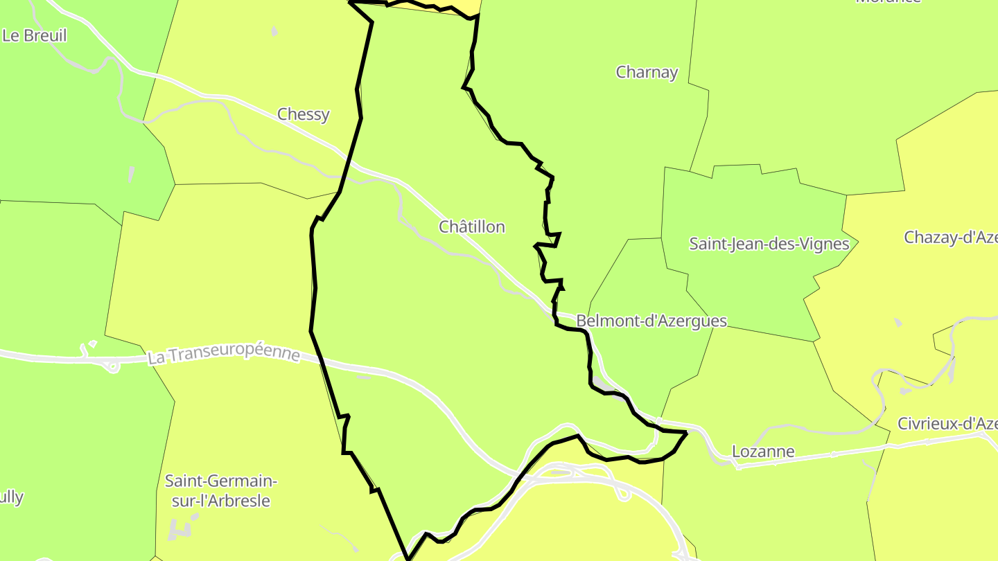 Carte des prix de l'immobilier Châtillon