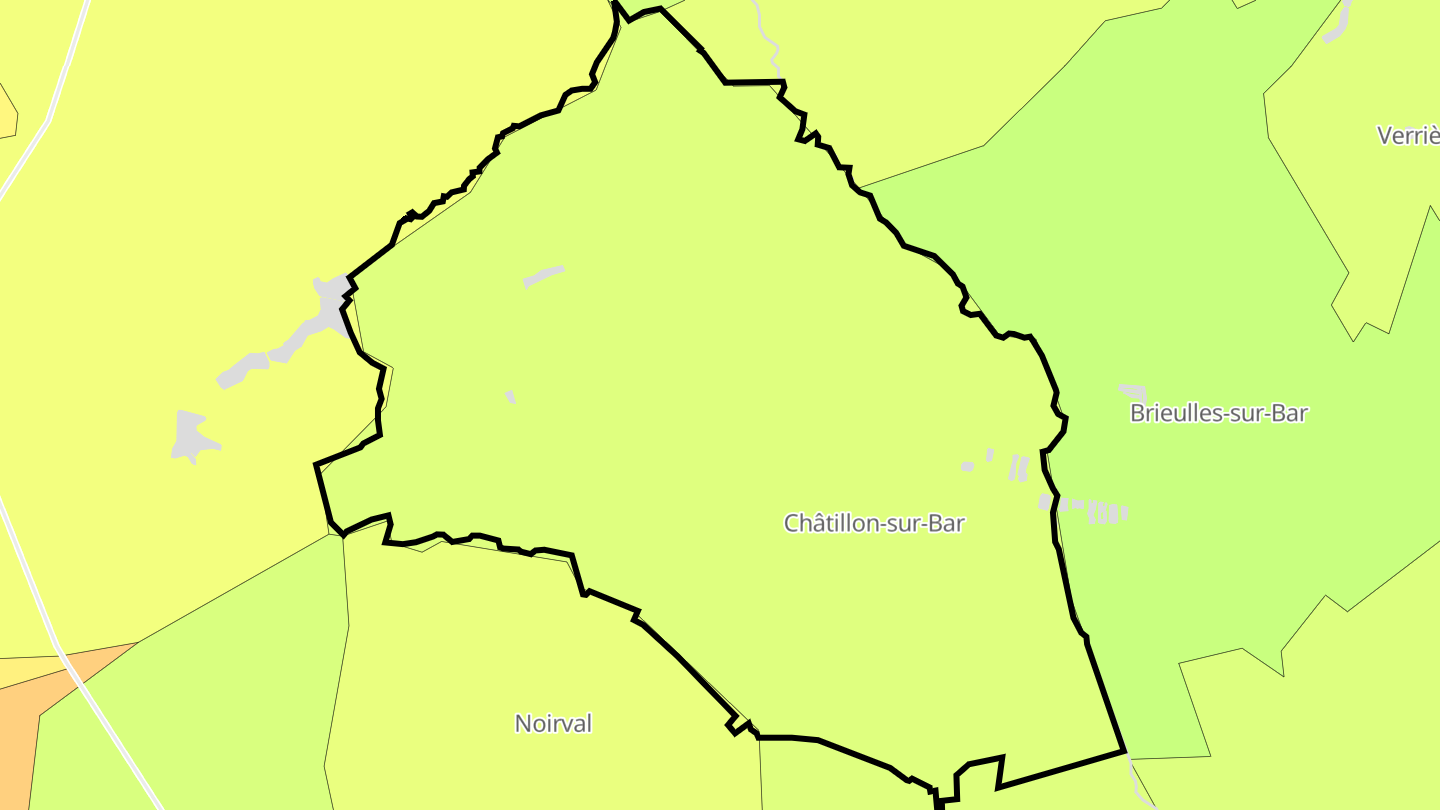 Carte des prix de l'immobilier Châtillon-sur-Bar