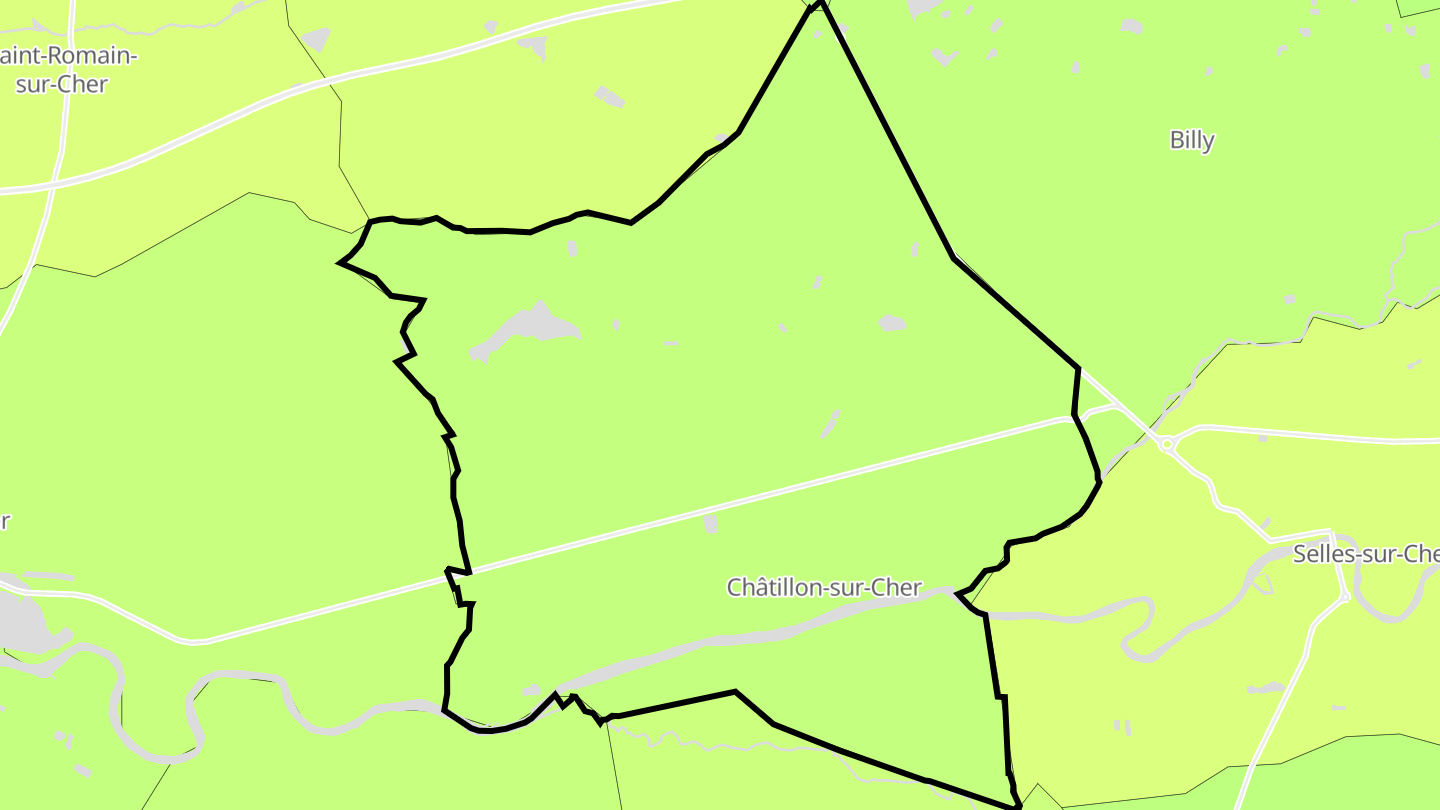 Carte des prix de l'immobilier Châtillon-sur-Cher