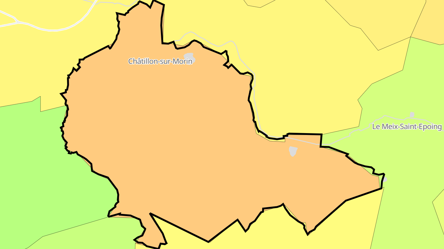 Carte des prix de l'immobilier Châtillon-sur-Morin