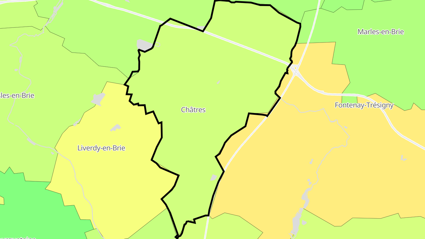 Carte des prix de l'immobilier Châtres
