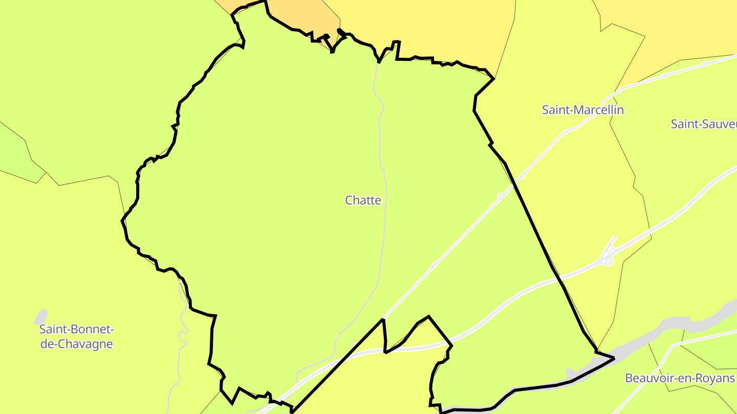 Carte des prix de l'immobilier Chatte