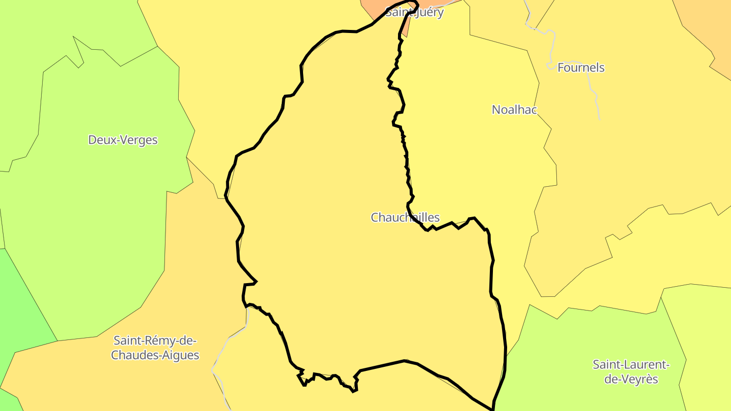 Carte des prix de l'immobilier Chauchailles