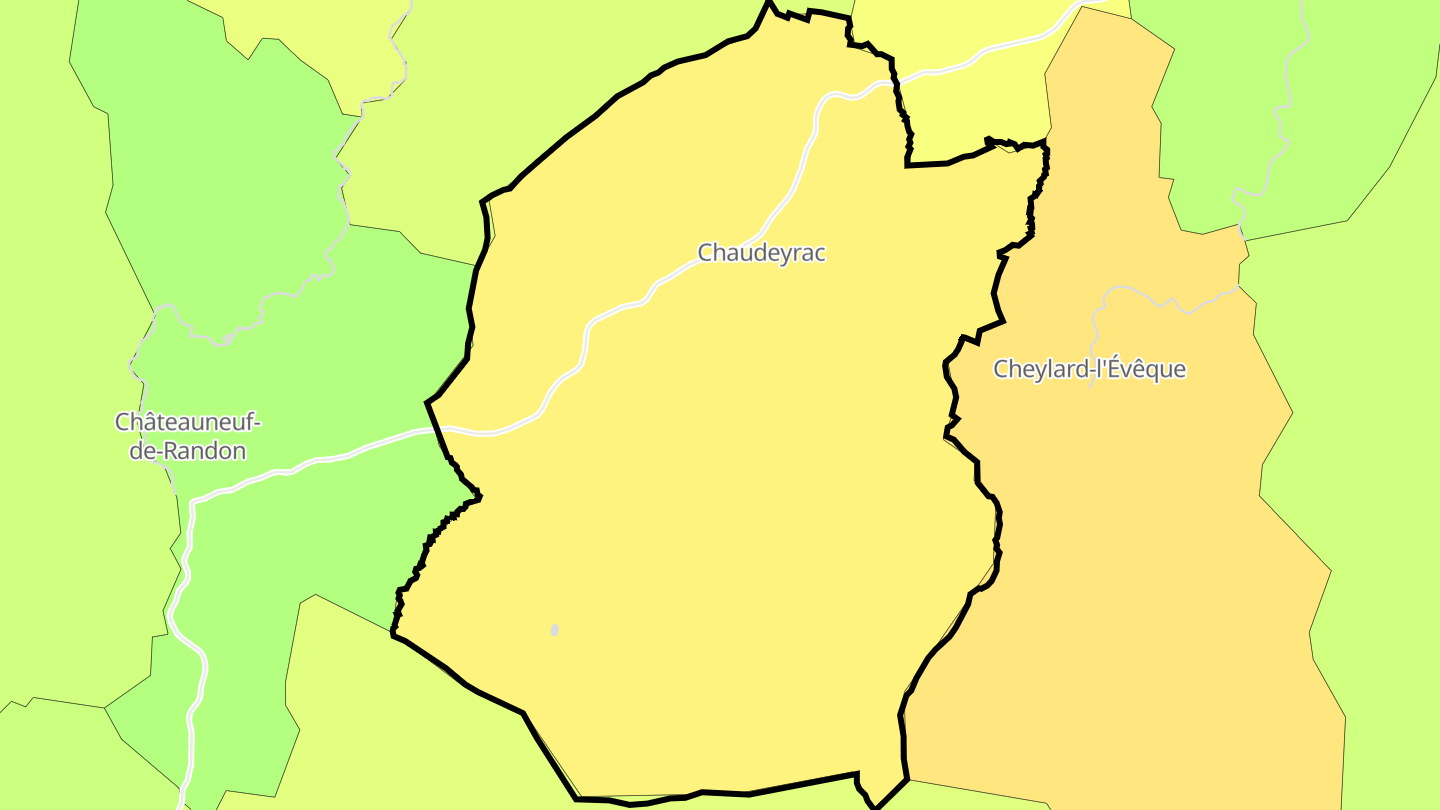 Carte des prix de l'immobilier Chaudeyrac