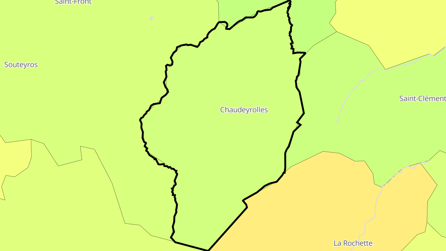 Carte des prix de l'immobilier Chaudeyrolles