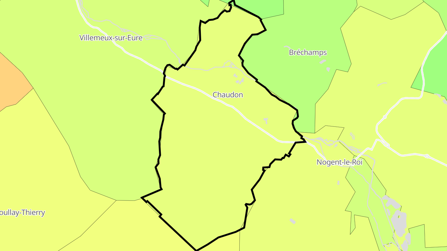 Carte des prix de l'immobilier Chaudon
