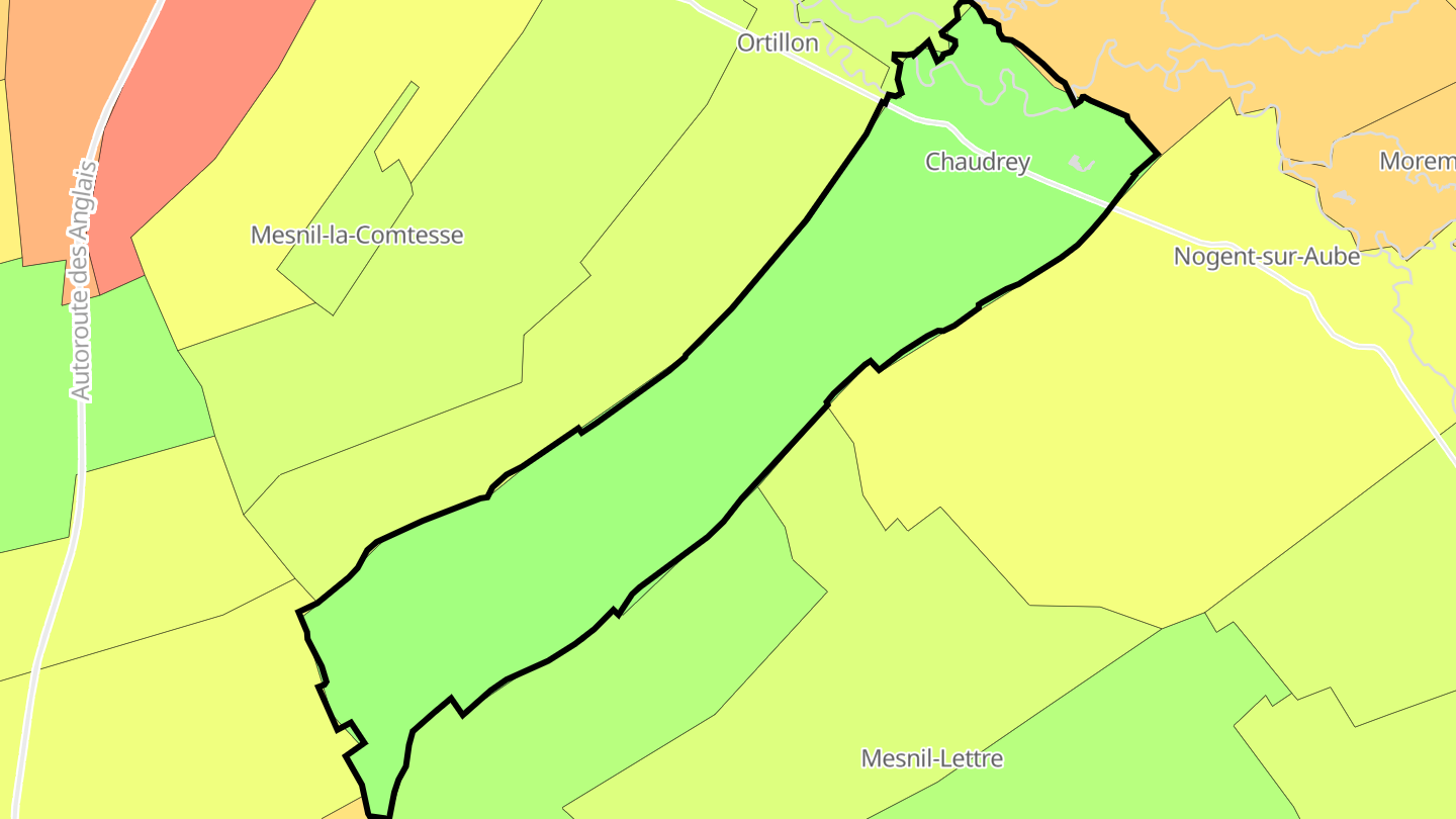 Carte des prix de l'immobilier Chaudrey