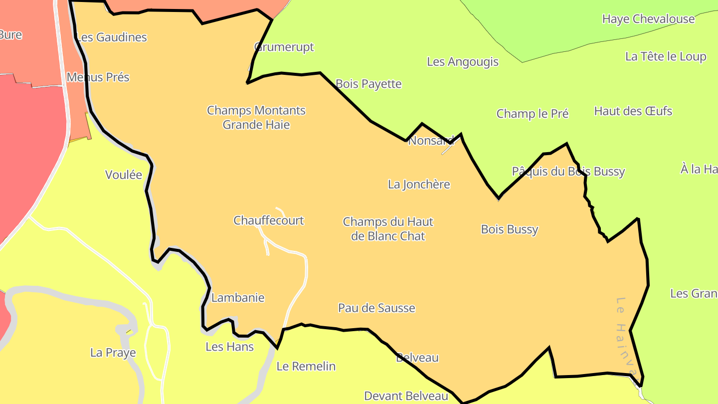 Carte des prix de l'immobilier Chauffecourt