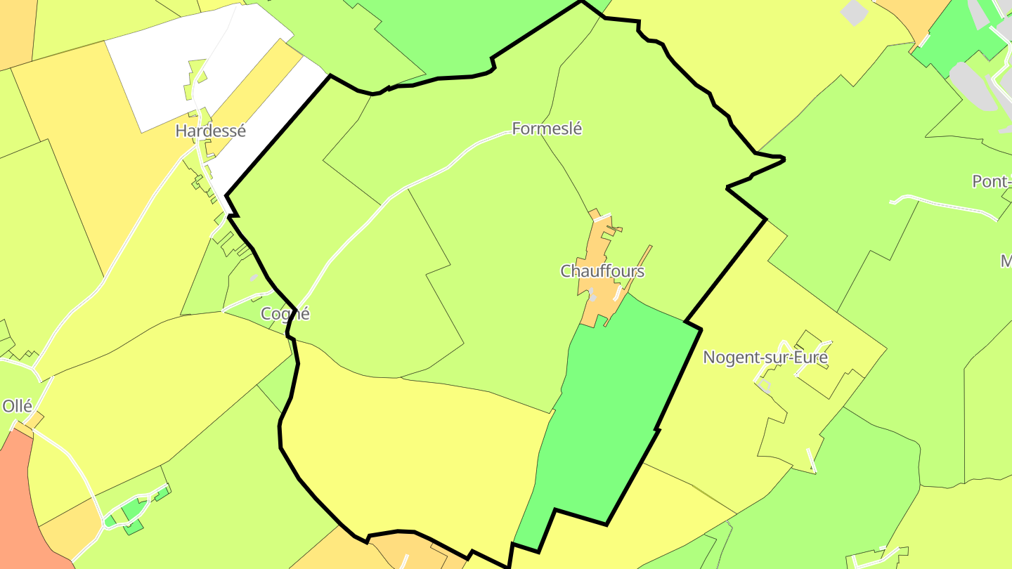 Carte des prix de l'immobilier Chauffours