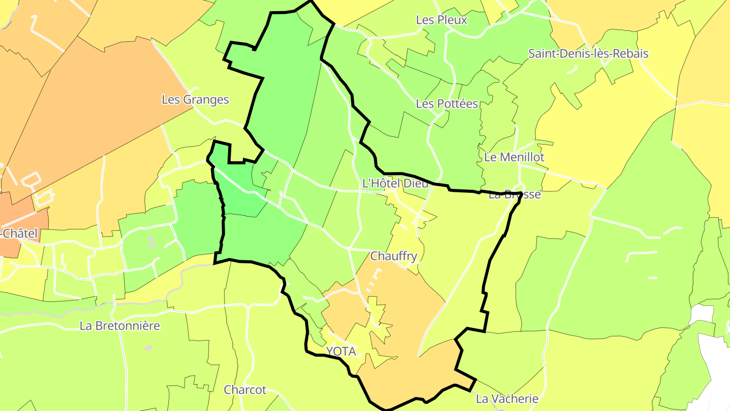 Carte des prix de l'immobilier Chauffry
