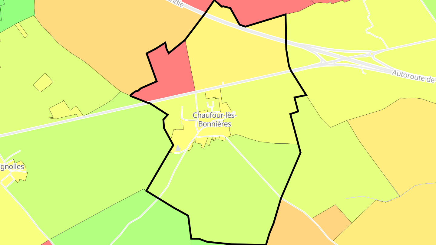 Carte des prix de l'immobilier Chaufour-lès-Bonnières