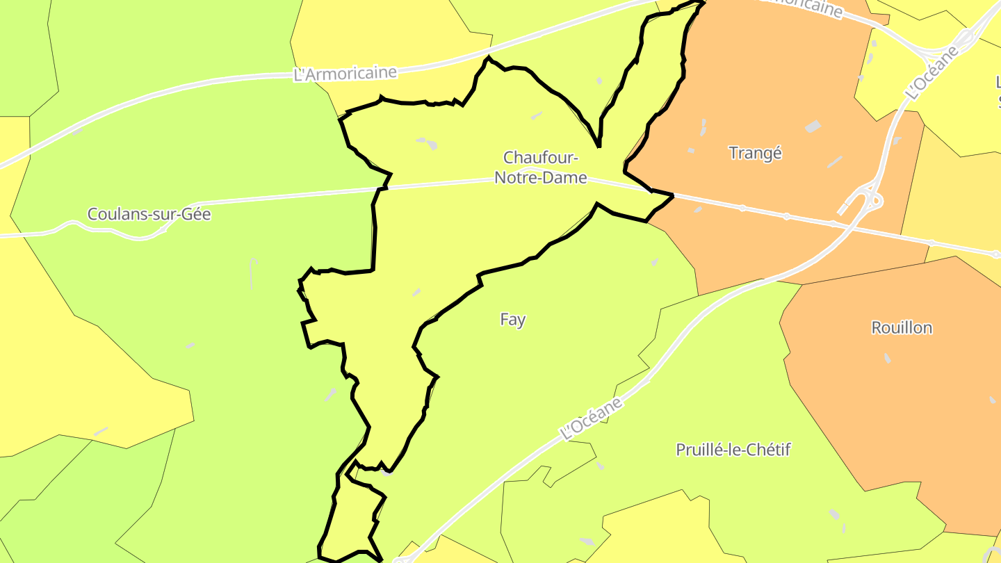 Carte des prix de l'immobilier Chaufour-Notre-Dame