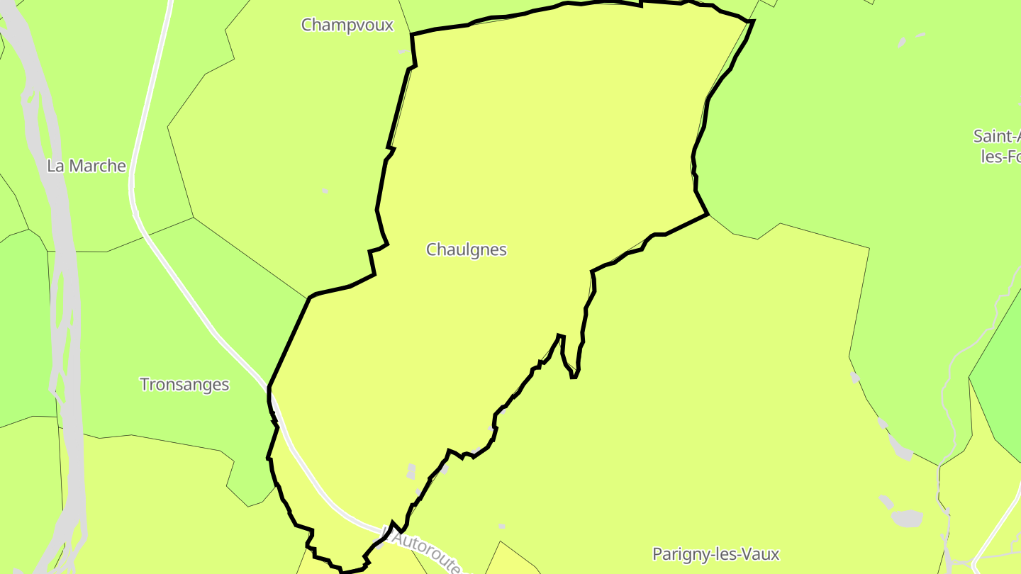 Carte des prix de l'immobilier Chaulgnes
