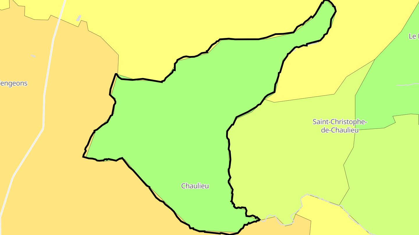 Carte des prix de l'immobilier Chaulieu