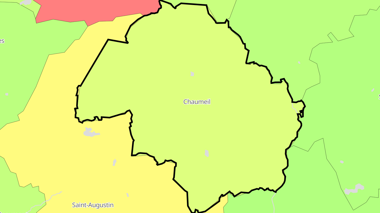 Carte des prix de l'immobilier Chaumeil