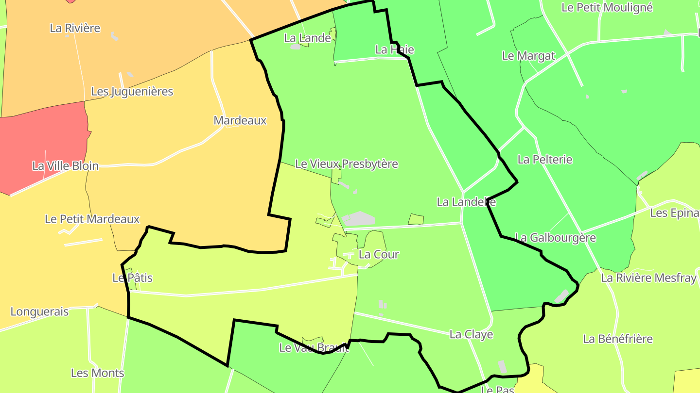 Carte des prix de l'immobilier Chaumeré