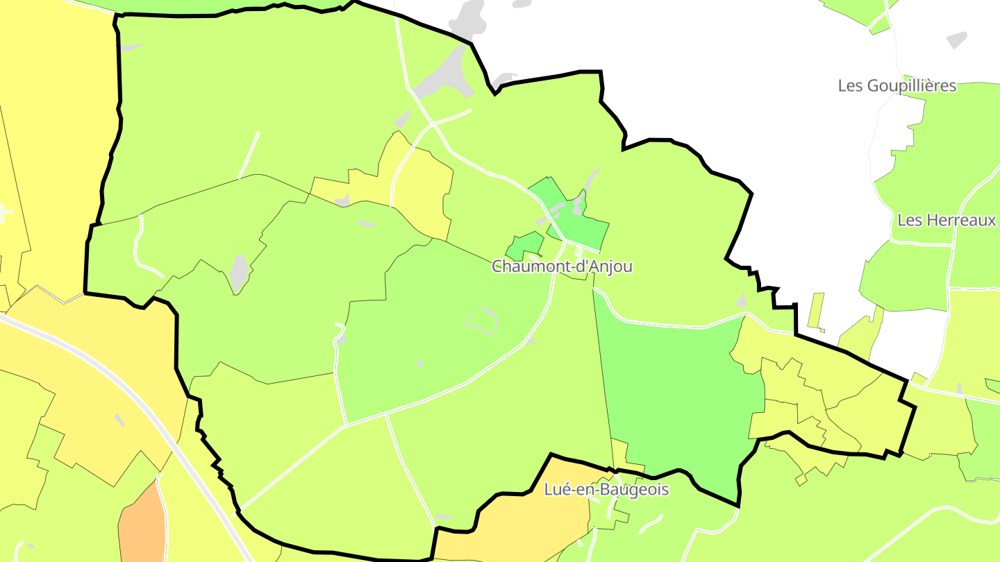 Carte des prix de l'immobilier Chaumont-d'Anjou