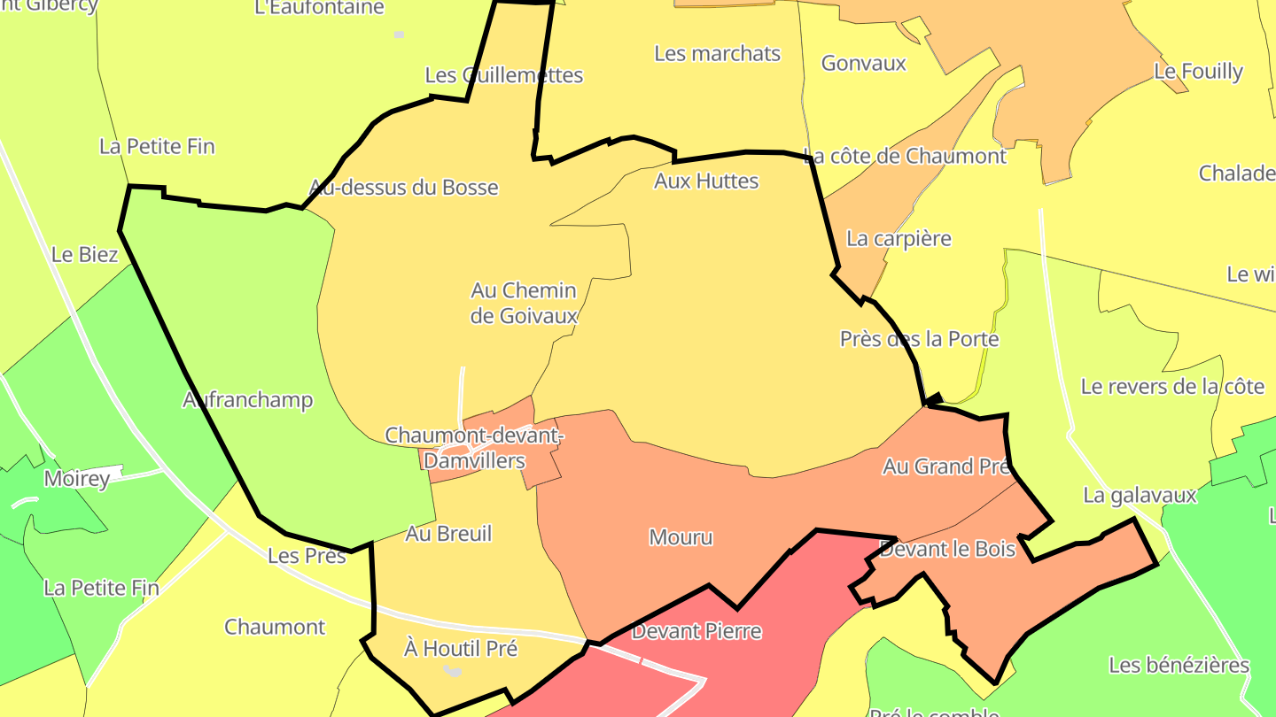 Carte des prix de l'immobilier Chaumont-devant-Damvillers