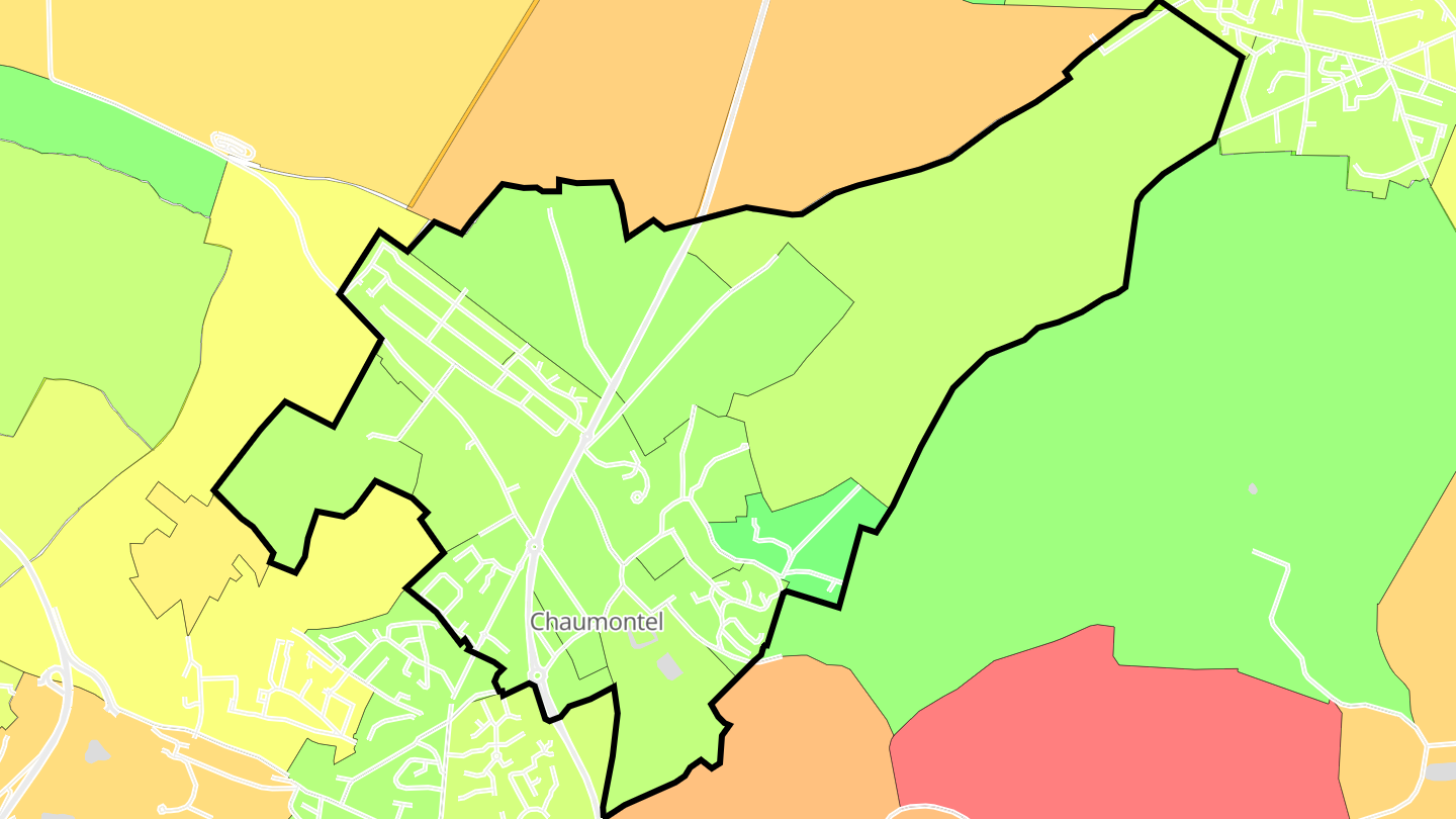 Carte des prix de l'immobilier Chaumontel