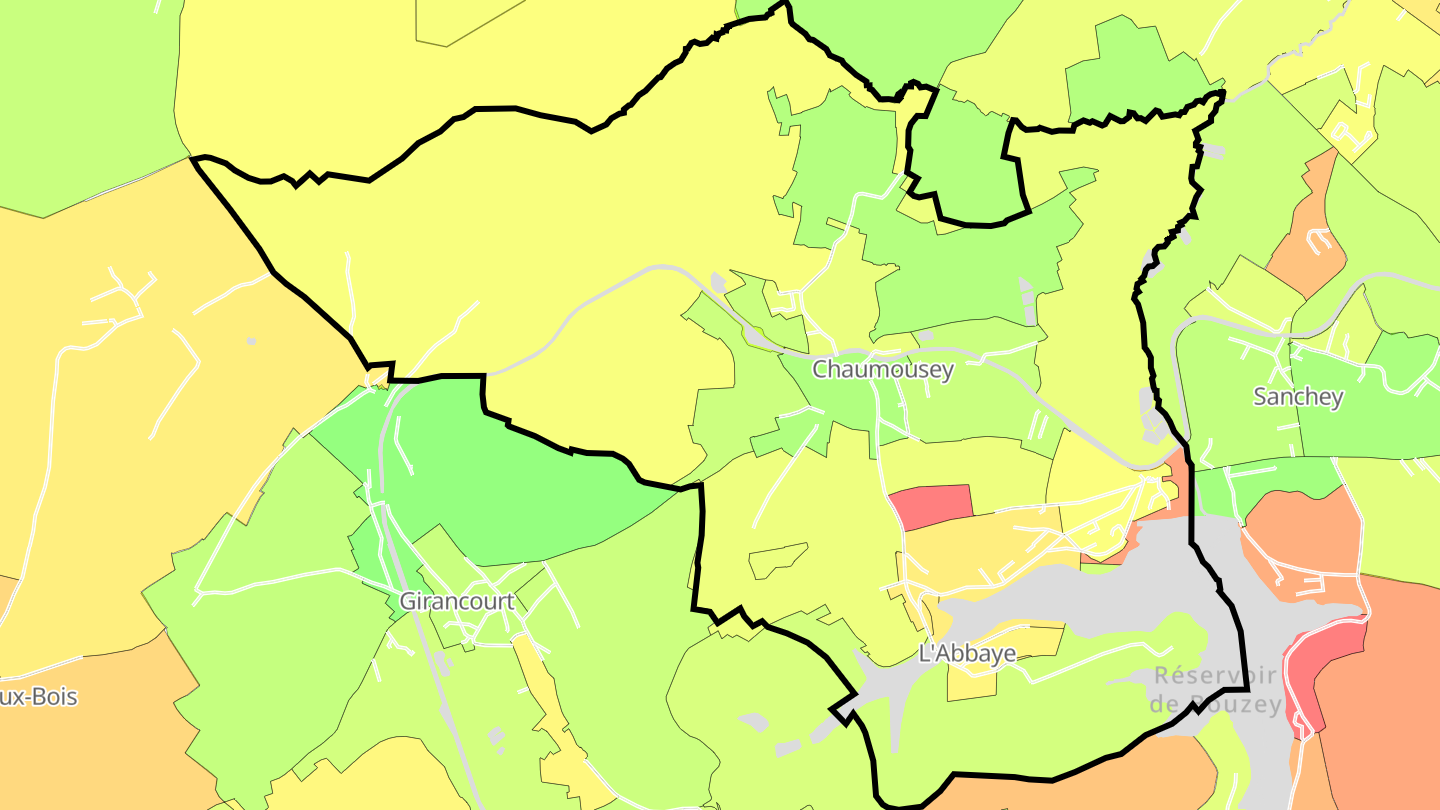 Carte des prix de l'immobilier Chaumousey