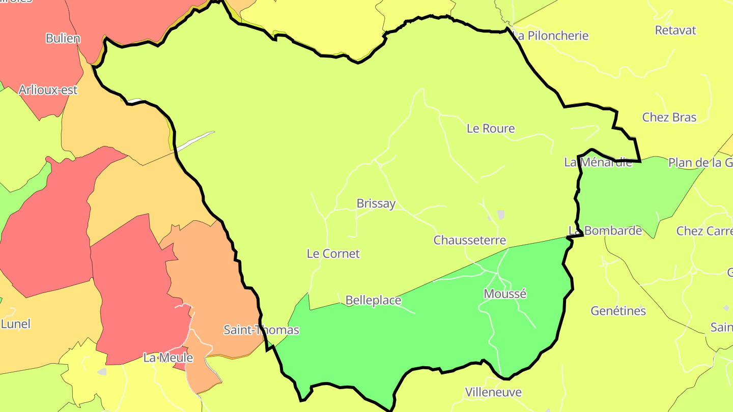 Carte des prix de l'immobilier Chausseterre