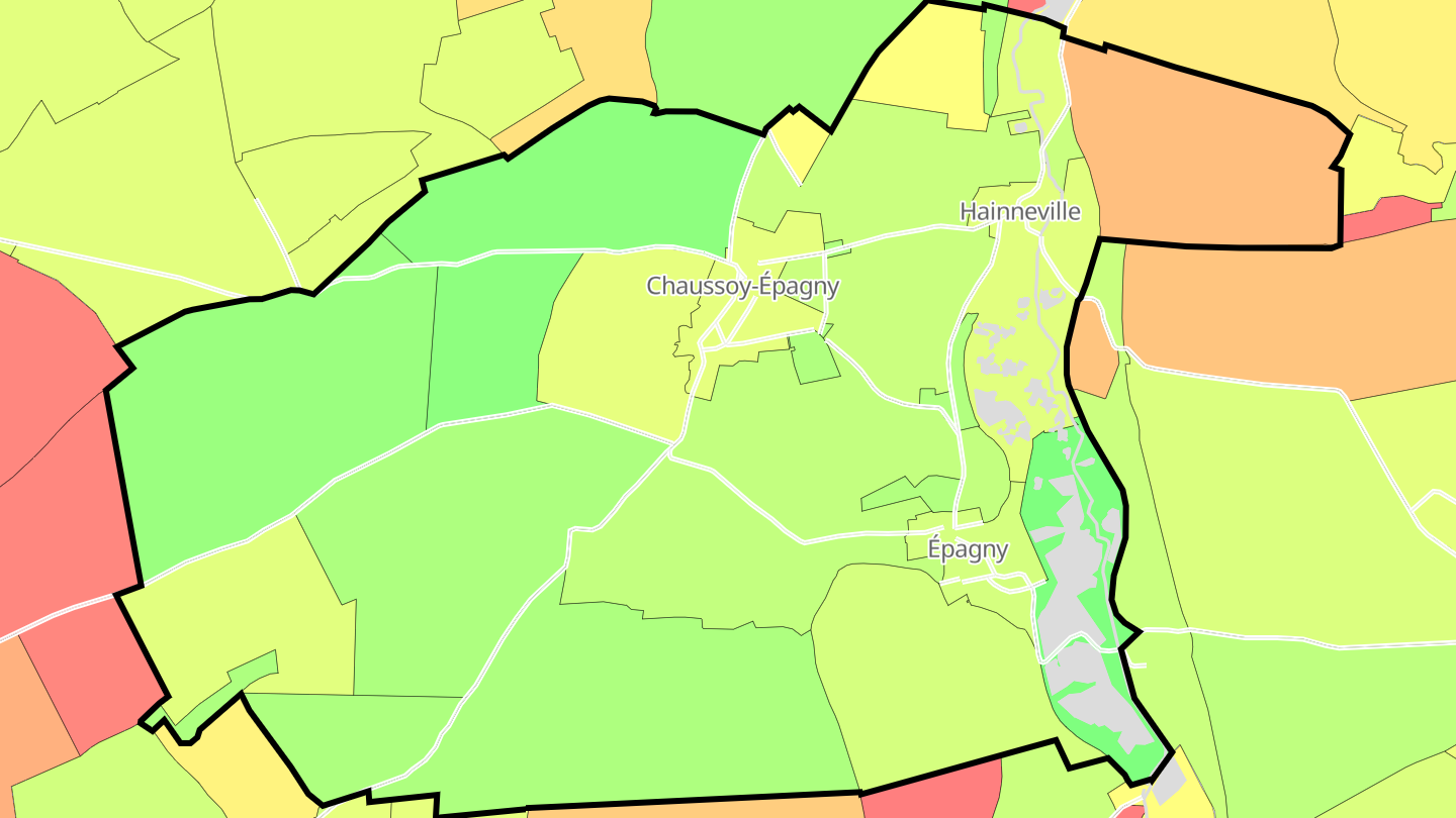 Carte des prix de l'immobilier Chaussoy-Épagny