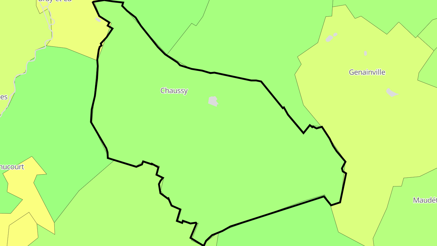 Carte des prix de l'immobilier Chaussy