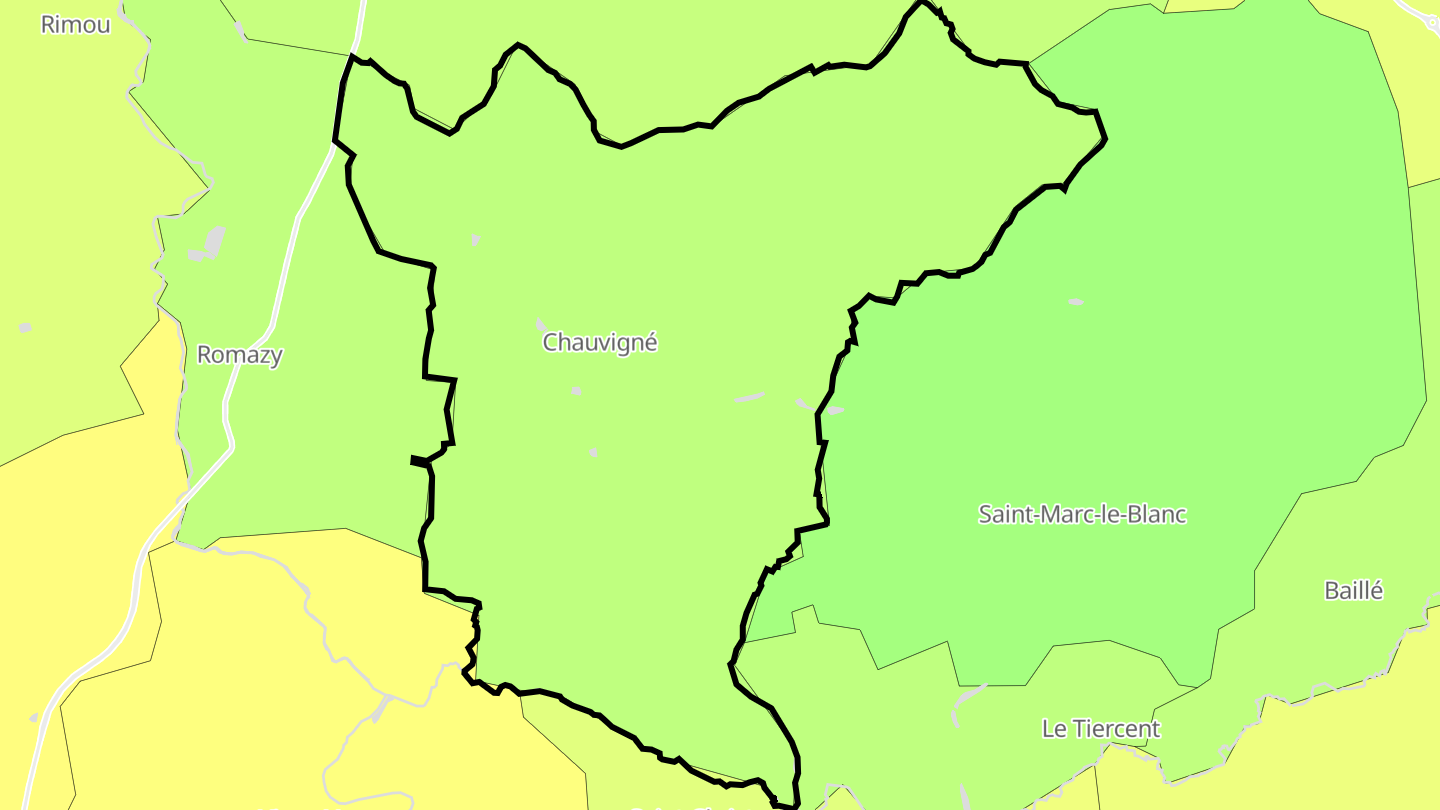 Carte des prix de l'immobilier Chauvigné