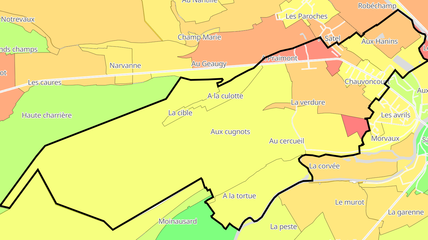 Carte des prix de l'immobilier Chauvoncourt