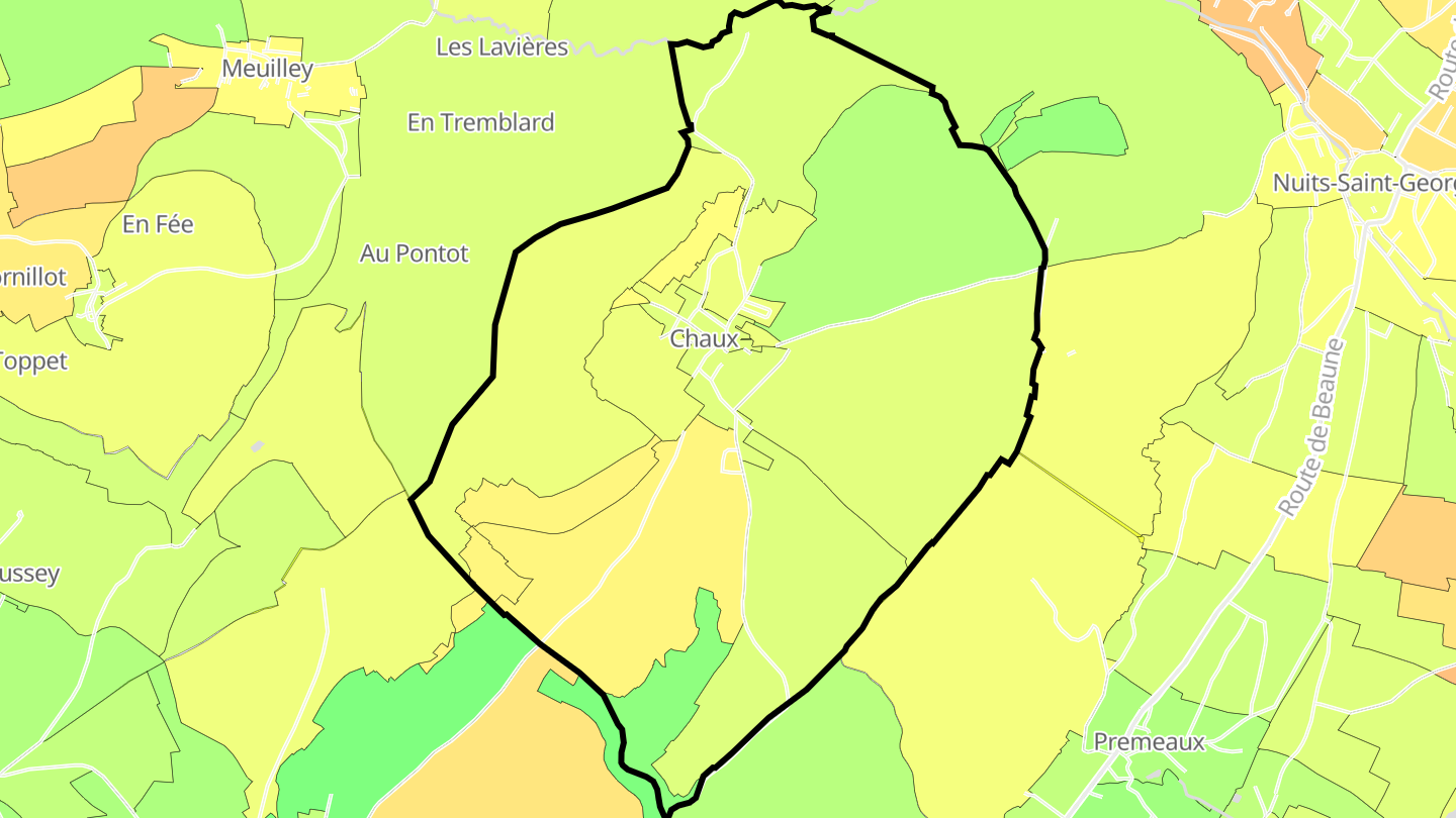 Carte des prix de l'immobilier Chaux