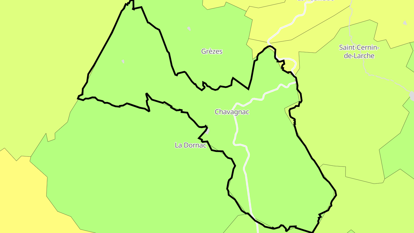 Carte des prix de l'immobilier Chavagnac